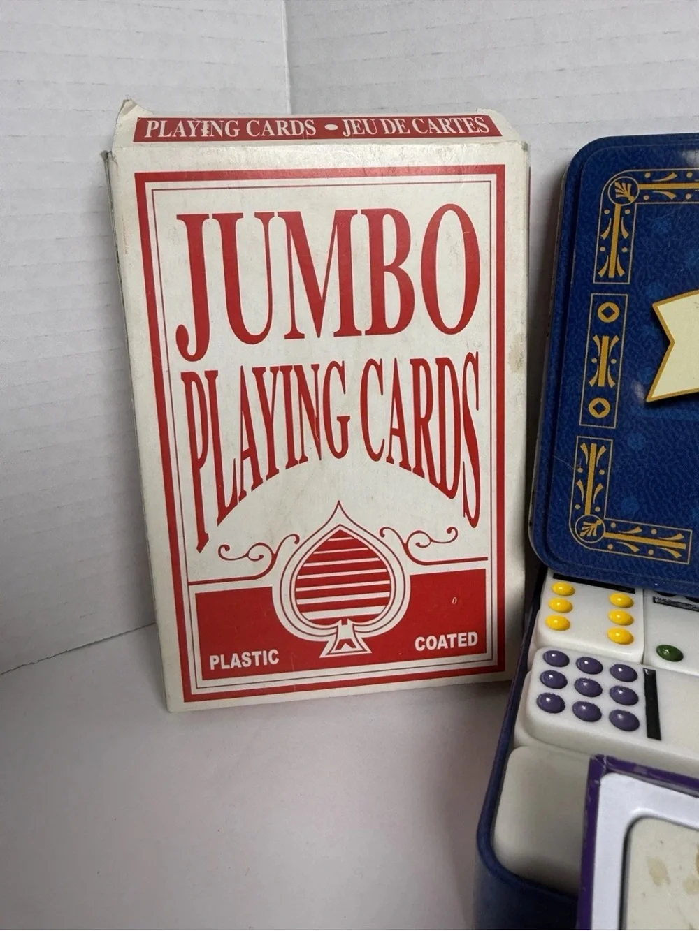 Vintage & Classic Game Bundle - Dominoes, Rook, Jumbo Cards, & Activity Dice